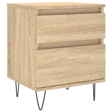 Sängbord 2 st sonoma-ek 40x35x50 cm konstruerat trä