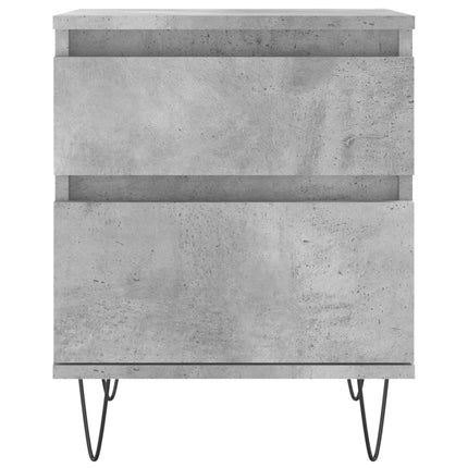 Sängbord betonggrå 40x35x50 cm konstruerat trä