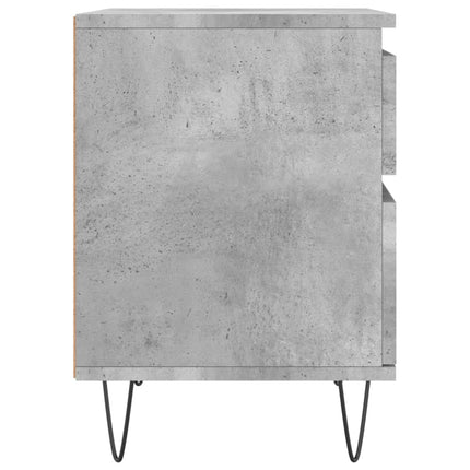 Sängbord betonggrå 40x35x50 cm konstruerat trä