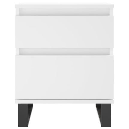 Sängbord vit 40x35x50 cm konstruerat trä
