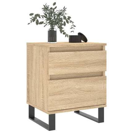 Sängbord sonoma-ek 40x35x50 cm konstruerat trä