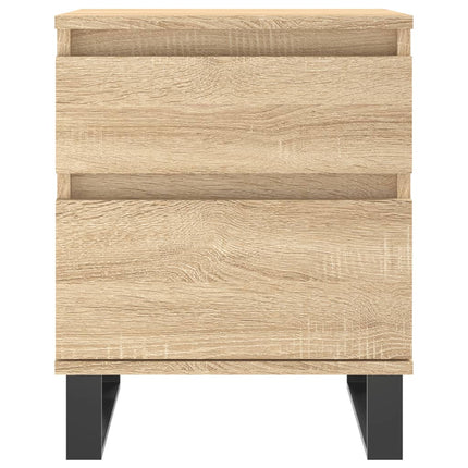 Sängbord 2 st sonoma-ek 40x35x50 cm konstruerat trä