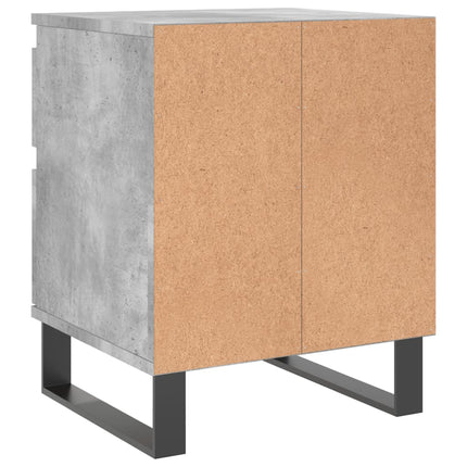 Sängbord betonggrå 40x35x50 cm konstruerat trä
