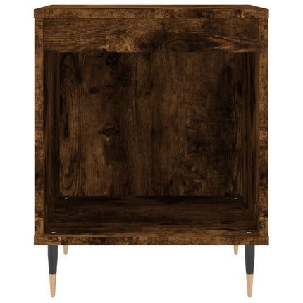 Sängbord 2 st rökfärgad ek 40x35x50 cm konstruerat trä