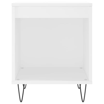 Sängbord vit 40x35x50 cm konstruerat trä