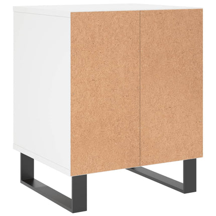 Sängbord 2 st vit 40x35x50 cm konstruerat trä