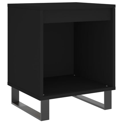 Sängbord 2 st svart 40x35x50 cm konstruerat trä