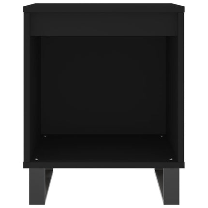 Sängbord 2 st svart 40x35x50 cm konstruerat trä
