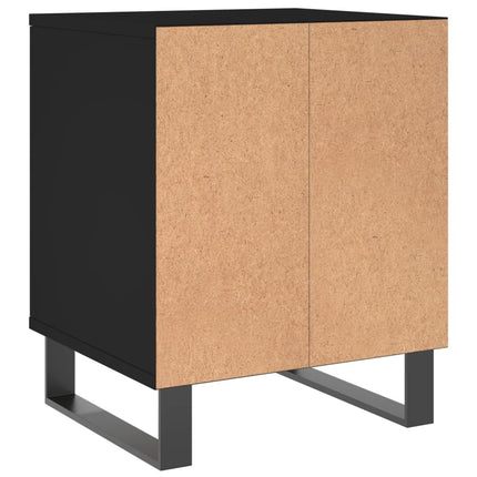 Sängbord 2 st svart 40x35x50 cm konstruerat trä