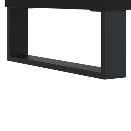 Sängbord 2 st svart 40x35x50 cm konstruerat trä