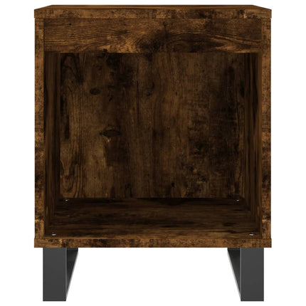 Sängbord rökfärgad ek 40x35x50 cm konstruerat trä