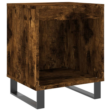 Sängbord 2 st rökfärgad ek 40x35x50 cm konstruerat trä