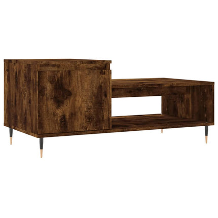 Soffbord rökfärgad ek 100x50x45 cm konstruerat trä