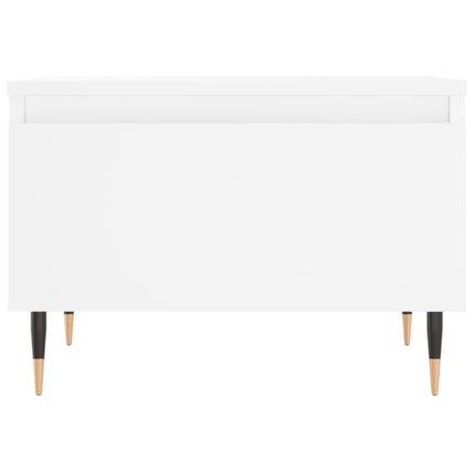 Soffbord 2 st vit 50x46x35 cm konstruerat trä