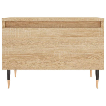 Soffbord 2 st sonoma-ek 50x46x35 cm konstruerat trä