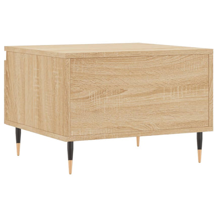Soffbord 2 st sonoma-ek 50x46x35 cm konstruerat trä