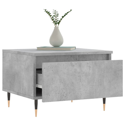 Soffbord 2 st betonggrå 50x46x35 cm konstruerat trä