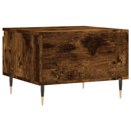 Soffbord 2 st rökfärgad ek 50x46x35 cm konstruerat trä
