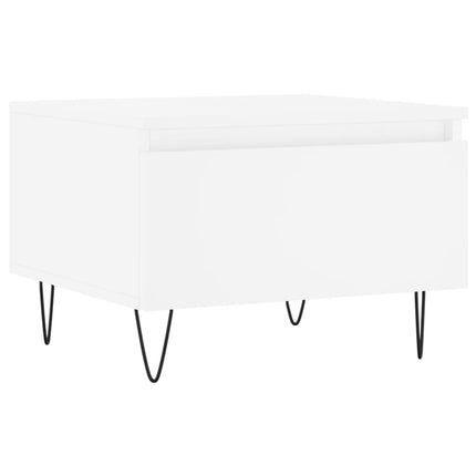 Soffbord 2 st vit 50x46x35 cm konstruerat trä