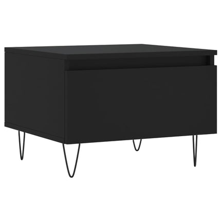 Soffbord 2 st svart 50x46x35 cm konstruerat trä