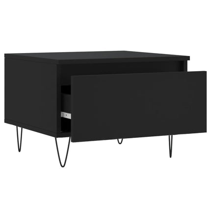 Soffbord 2 st svart 50x46x35 cm konstruerat trä