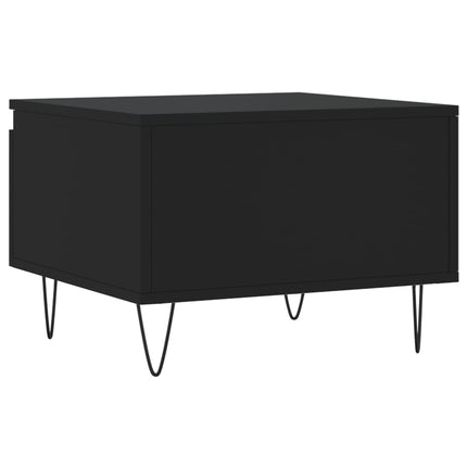Soffbord 2 st svart 50x46x35 cm konstruerat trä
