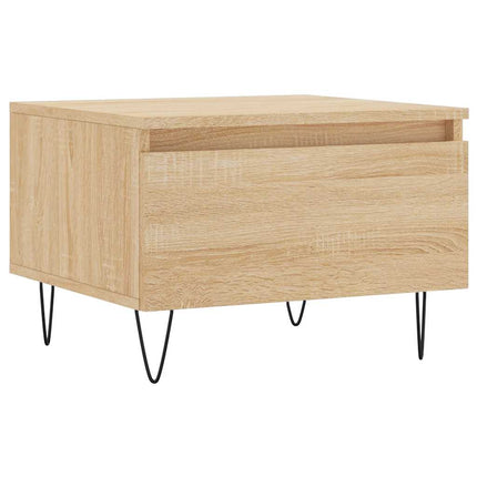 Soffbord 2 st sonoma-ek 50x46x35 cm konstruerat trä