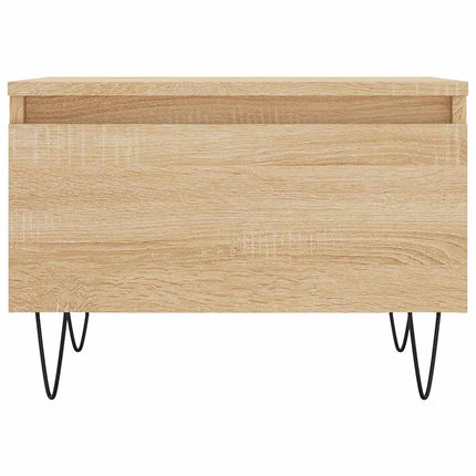 Soffbord 2 st sonoma-ek 50x46x35 cm konstruerat trä