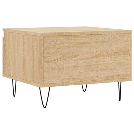 Soffbord 2 st sonoma-ek 50x46x35 cm konstruerat trä