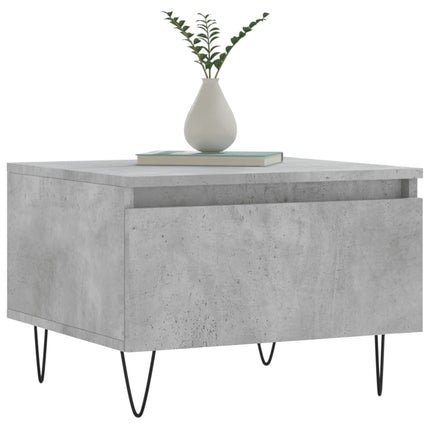 Soffbord 2 st betonggrå 50x46x35 cm konstruerat trä