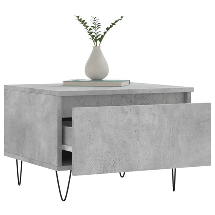 Soffbord 2 st betonggrå 50x46x35 cm konstruerat trä