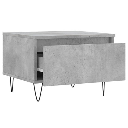 Soffbord 2 st betonggrå 50x46x35 cm konstruerat trä