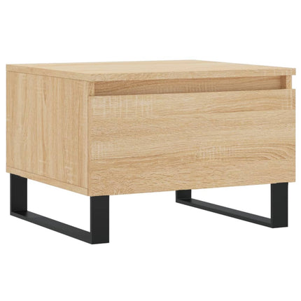 Soffbord 2 st sonoma-ek 50x46x35 cm konstruerat trä
