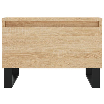 Soffbord 2 st sonoma-ek 50x46x35 cm konstruerat trä