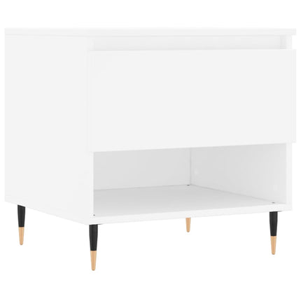 Soffbord vit 50x46x50 cm konstruerat trä