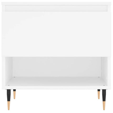 Soffbord vit 50x46x50 cm konstruerat trä