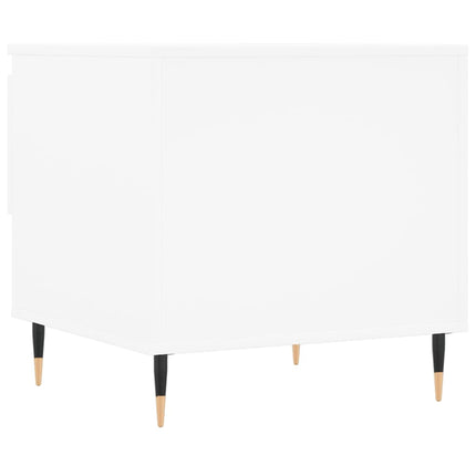 Soffbord vit 50x46x50 cm konstruerat trä