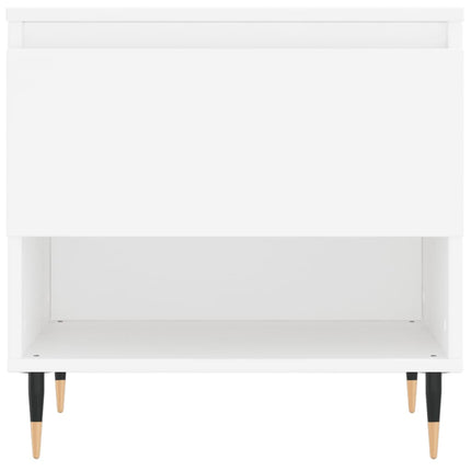 Soffbord 2 st vit 50x46x50 cm konstruerat trä