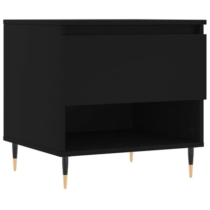 Soffbord 2 st svart 50x46x50 cm konstruerat trä