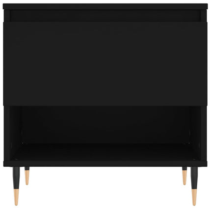 Soffbord 2 st svart 50x46x50 cm konstruerat trä