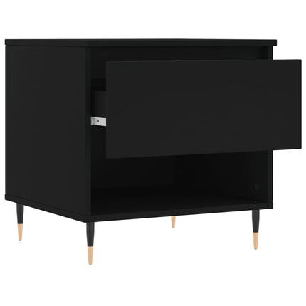 Soffbord 2 st svart 50x46x50 cm konstruerat trä