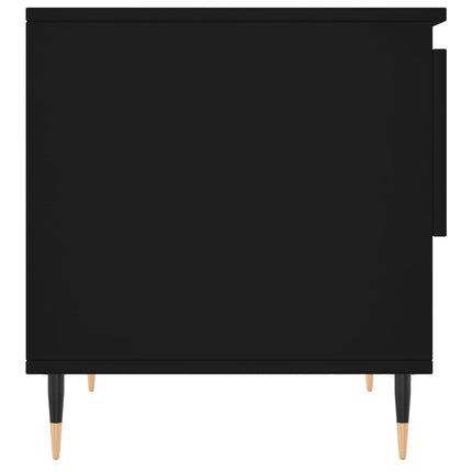 Soffbord 2 st svart 50x46x50 cm konstruerat trä
