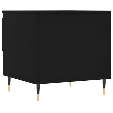 Soffbord 2 st svart 50x46x50 cm konstruerat trä