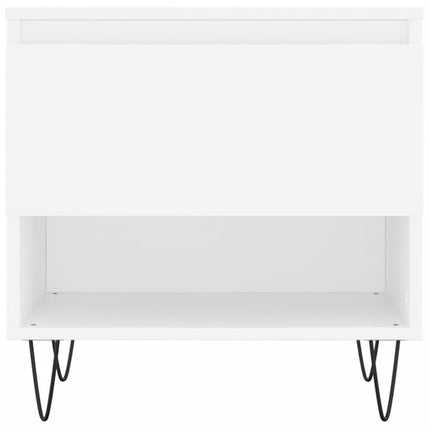 Soffbord 2 st vit 50x46x50 cm konstruerat trä