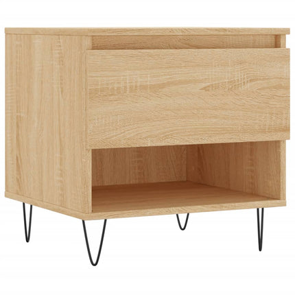 Sidobord 2 st sonoma-ek 50x46x50 cm konstruerat trä