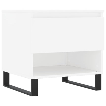 Soffbord 2 st vit 50x46x50 cm konstruerat trä