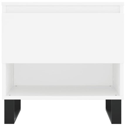 Soffbord 2 st vit 50x46x50 cm konstruerat trä