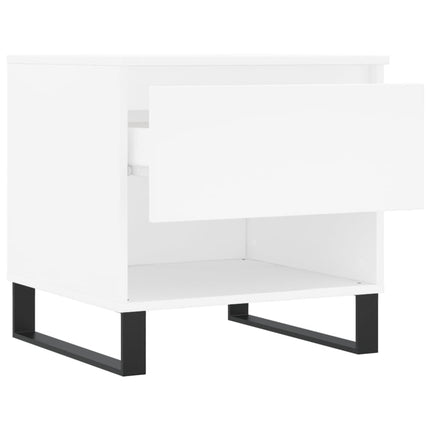 Soffbord 2 st vit 50x46x50 cm konstruerat trä