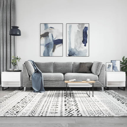 Soffbord 2 st vit 50x46x50 cm konstruerat trä