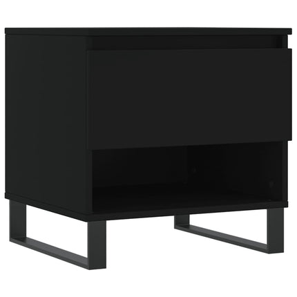 Soffbord 2 st svart 50x46x50 cm konstruerat trä